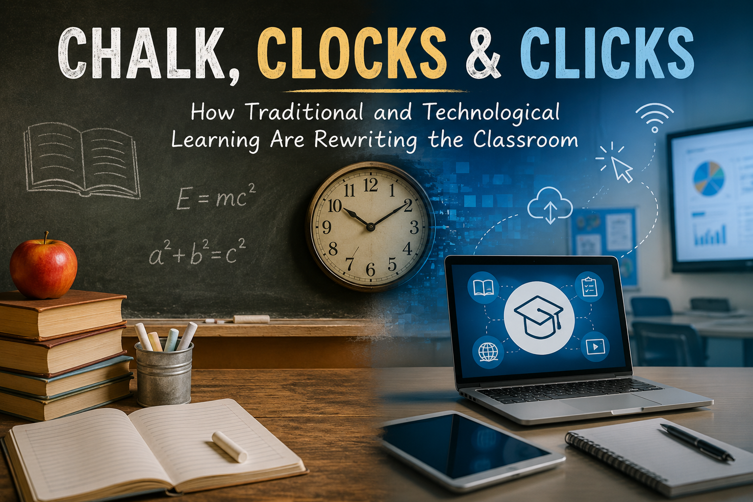 CHALK, CLOCKS & CLICKS How Traditional and Technological Learning Are Rewriting the Classroom